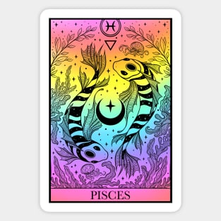 Zodiac sign tarot card Pisces Magnet